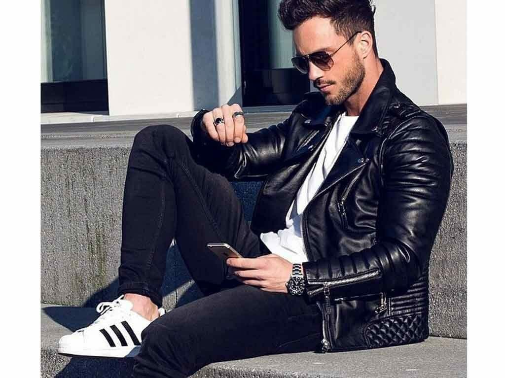 Von der Biker-Jacke bis zum minimalistischen Stil: Herren Lederjacke Schwarz von Crone