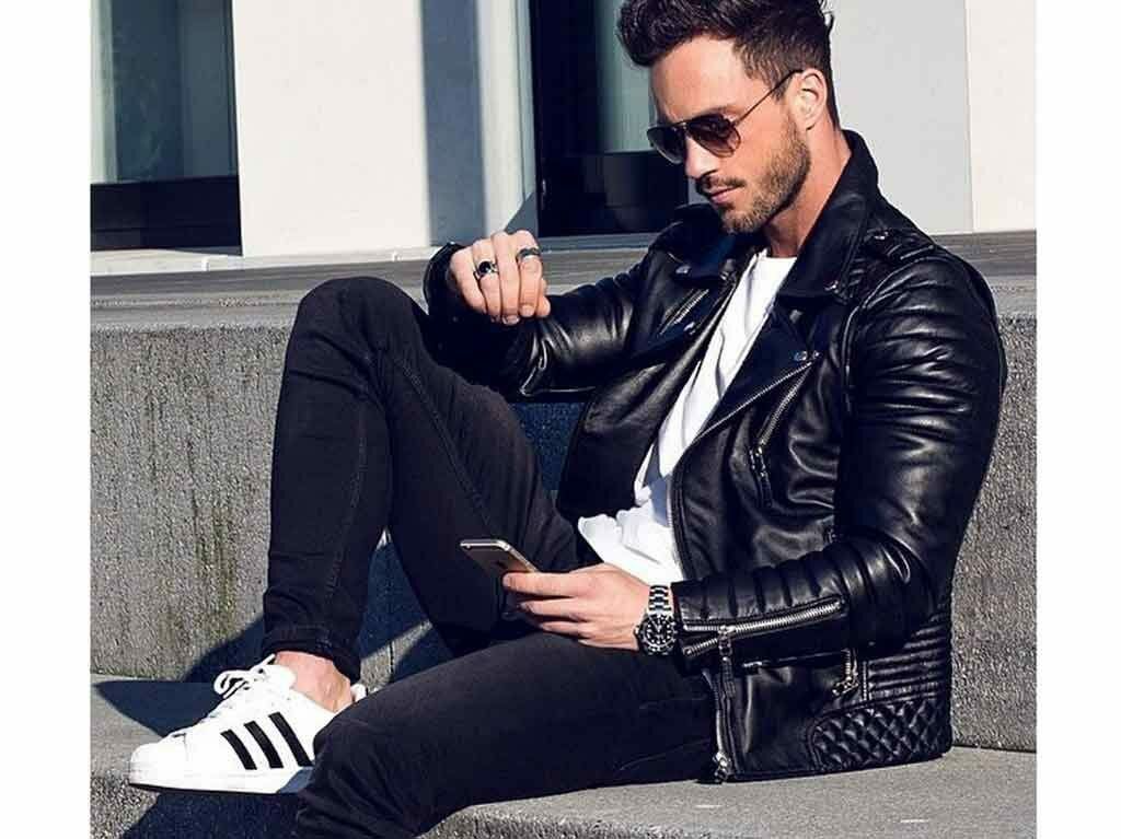 Von der Biker-Jacke bis zum minimalistischen Stil: Herren Lederjacke Schwarz von Crone