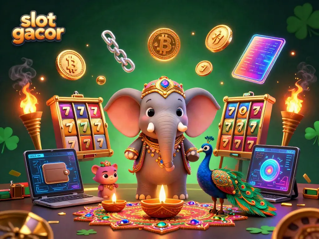 Spin the reels for big wins at slot gacor with colorful characters and vibrant casino symbols.