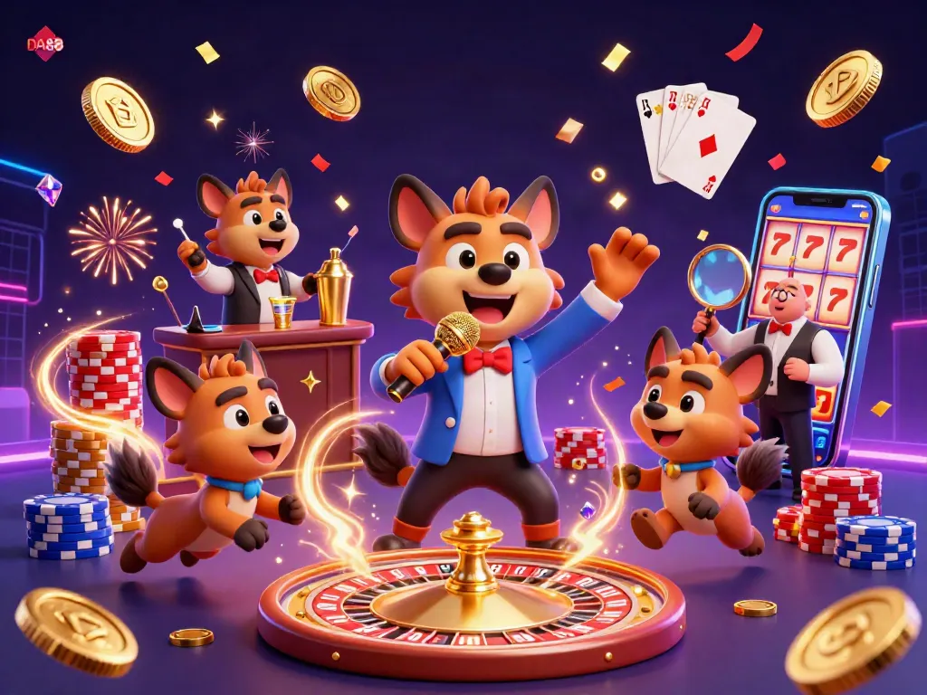 Win big at DA88 with lively hyenas entertaining in a vibrant casino scene.