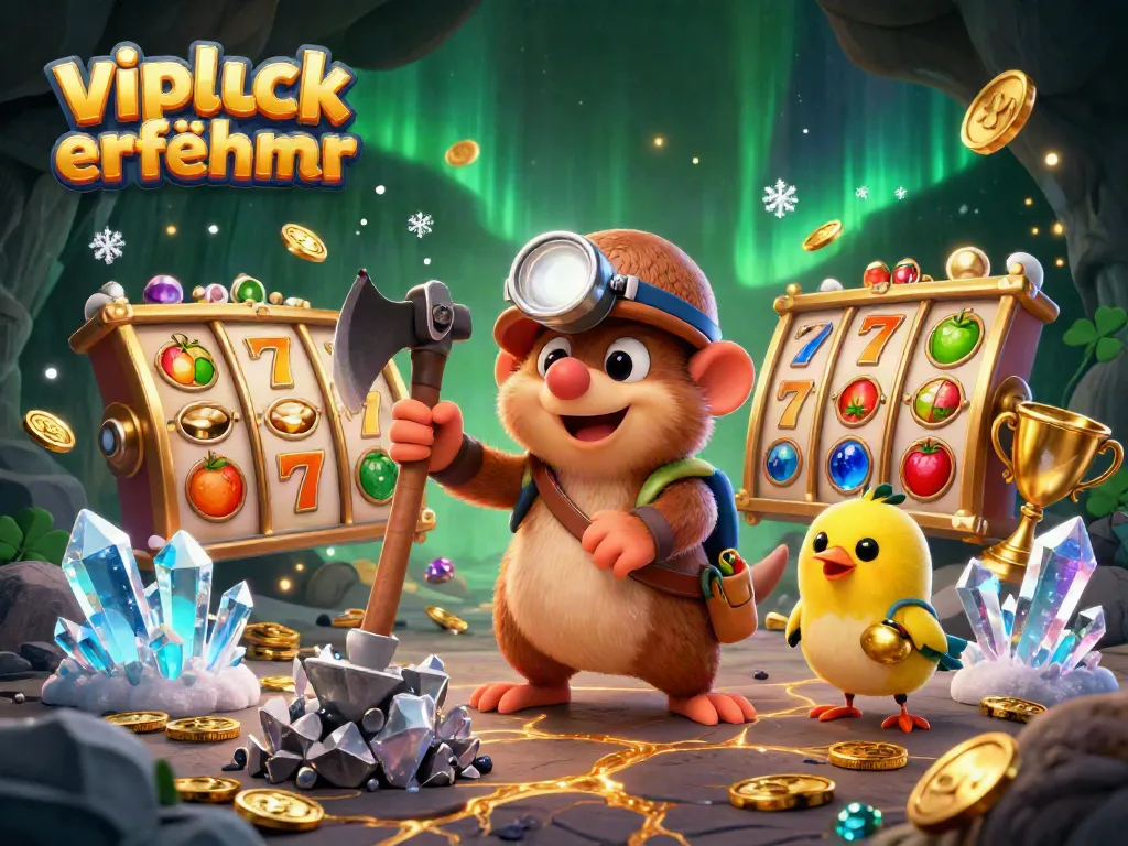 Experience vipluck erfahrungen with a dynamic 3D gaming scene showcasing slots, treasures, and vibrant casino elements.
