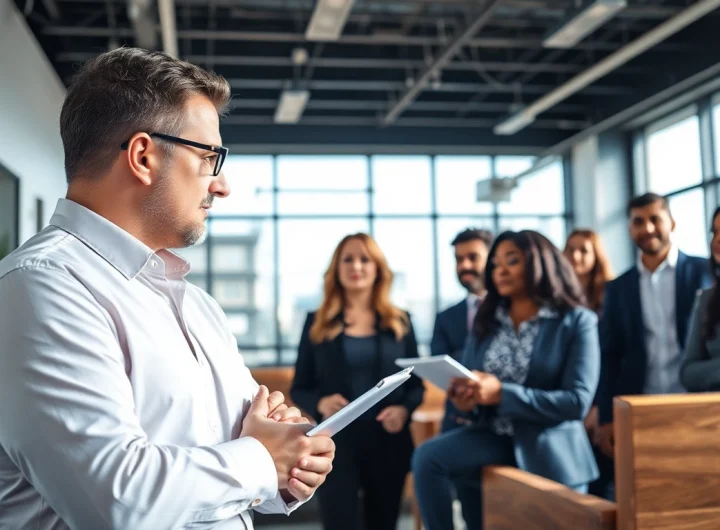 Headhunter Ingenieure bei der Auswahl von Kandidaten in einem modernen Büro.